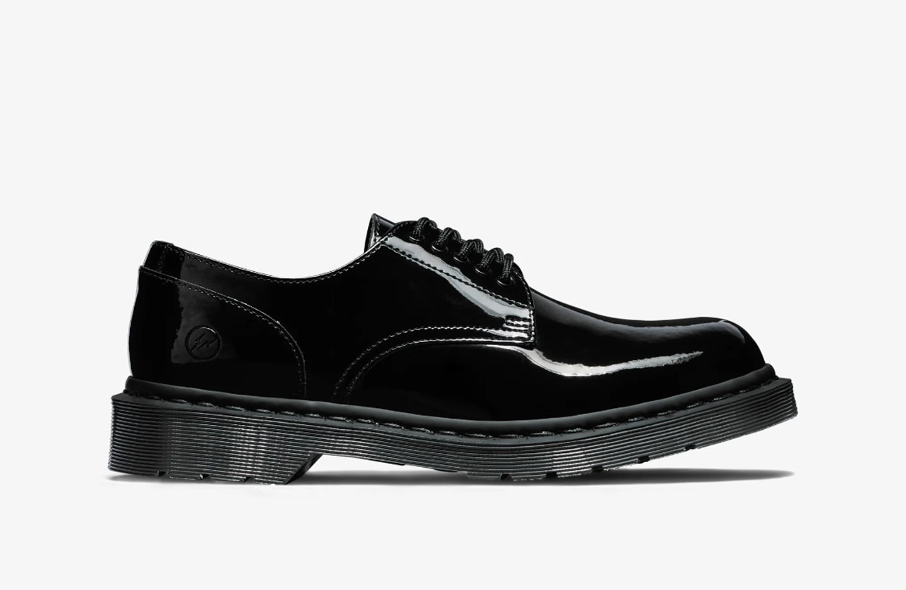 Fragment x Dover Street Market x Dr. Martens Hollingborn 1461 "Patent Black"