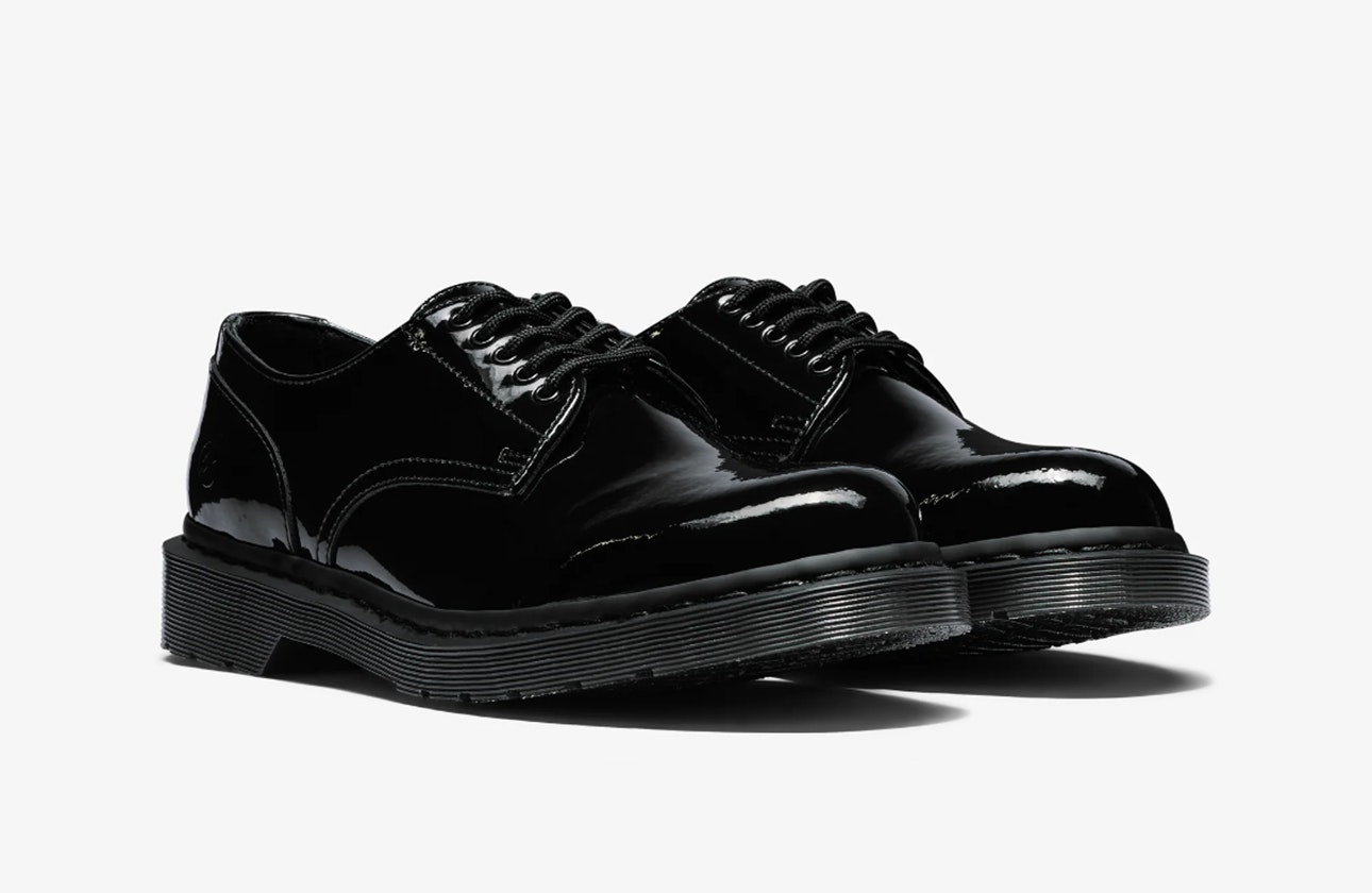 Fragment x Dover Street Market x Dr. Martens Hollingborn 1461 "Patent Black"
