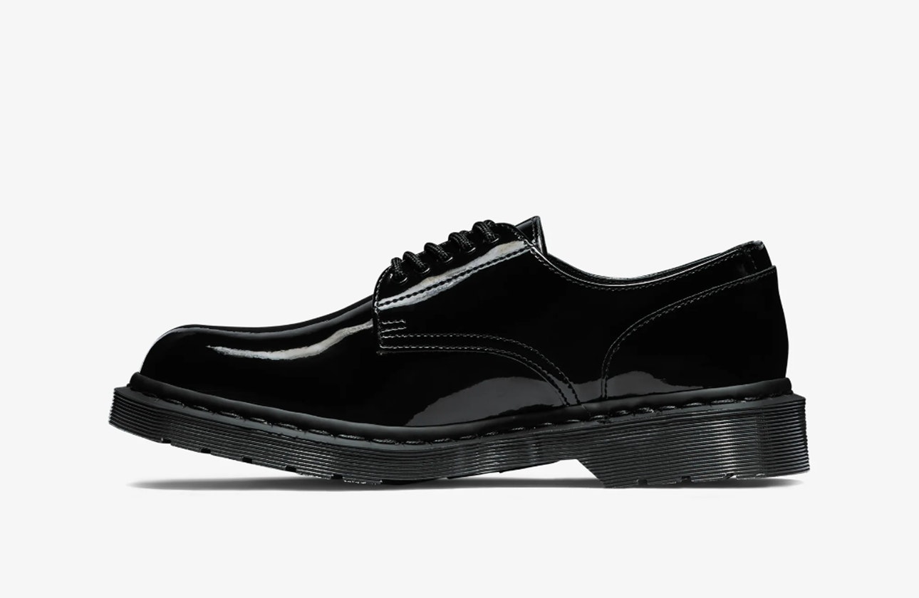 Fragment x Dover Street Market x Dr. Martens Hollingborn 1461 "Patent Black"