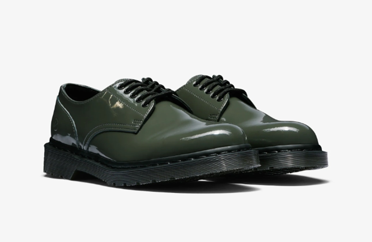 Fragment x Dover Street Market x Dr. Martens Hollingborn 1461 "Patent Grey"