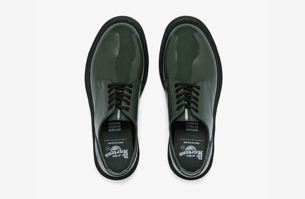 Fragment x Dover Street Market x Dr. Martens Hollingborn 1461 "Patent Grey"