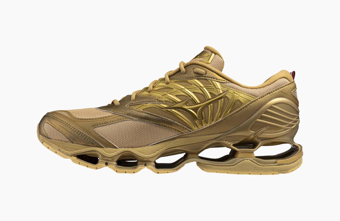 Shinzo Paris x Mizuno Wave Prophecy LS "Metallic Gold"