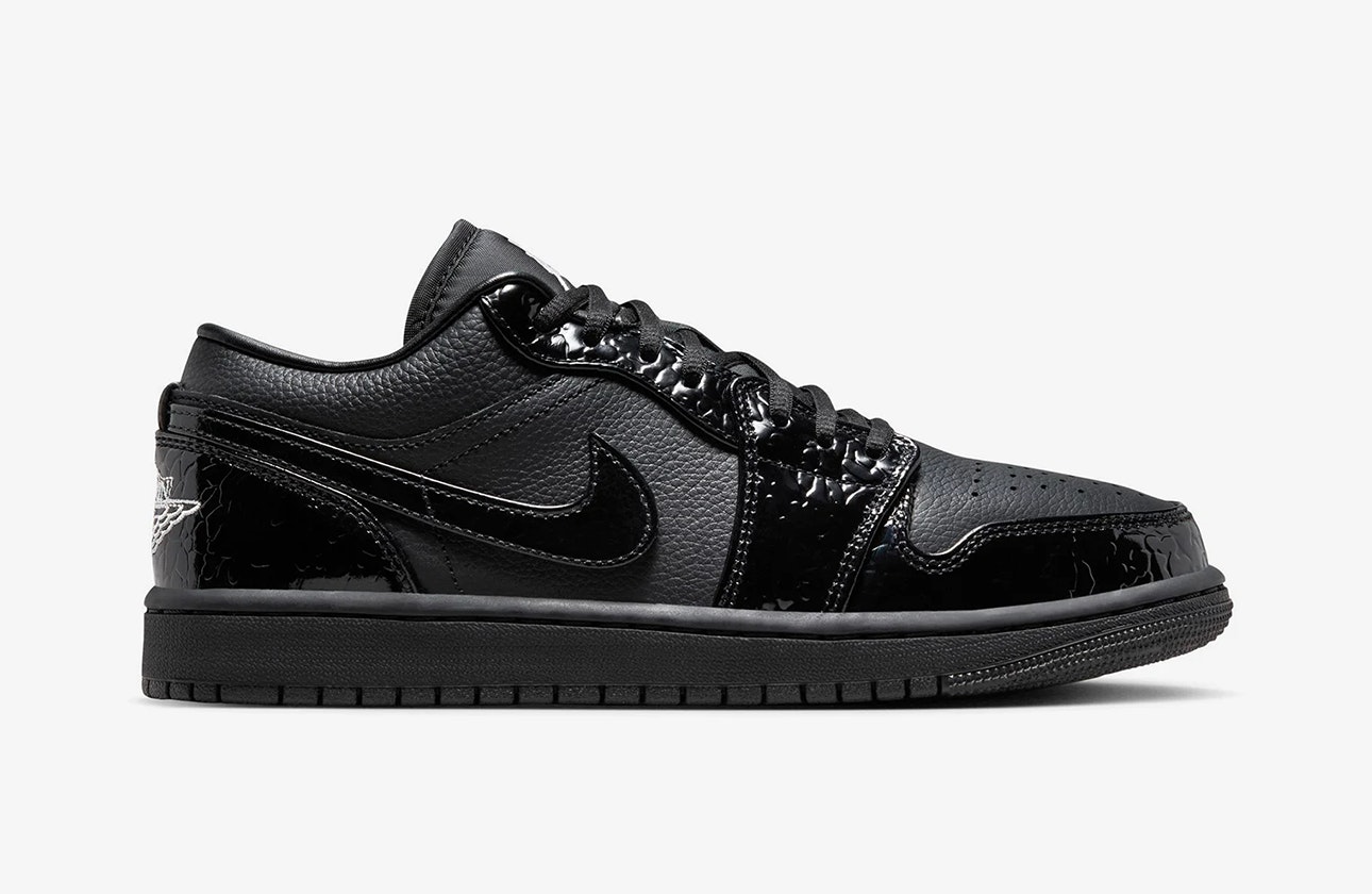 Air Jordan 1 Low SE "Patent Elephant Black"