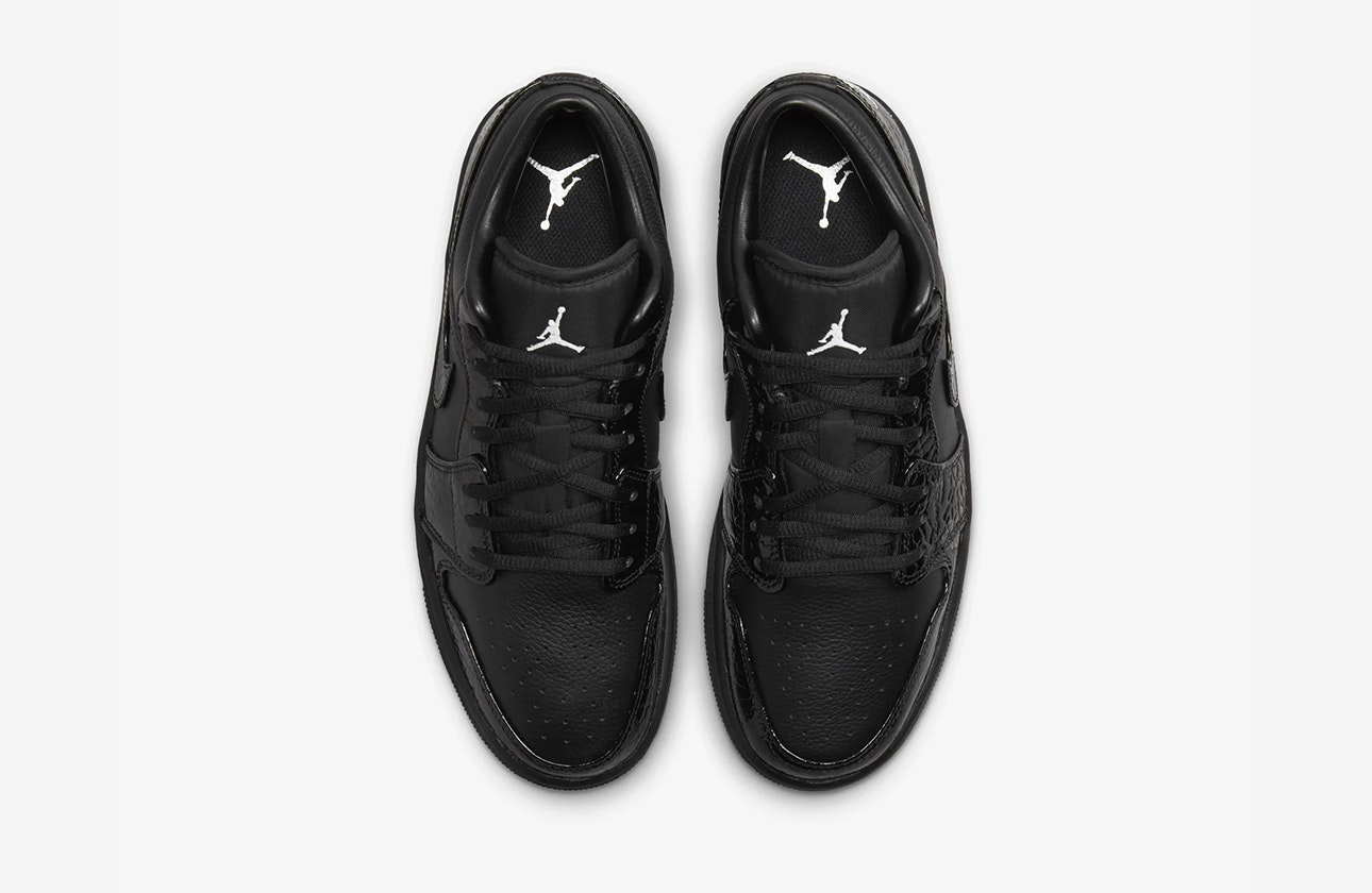 Air Jordan 1 Low SE "Patent Elephant Black"