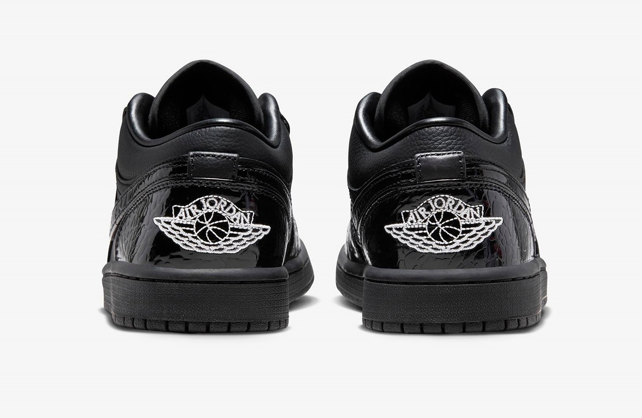 Air Jordan 1 Low SE "Patent Elephant Black"