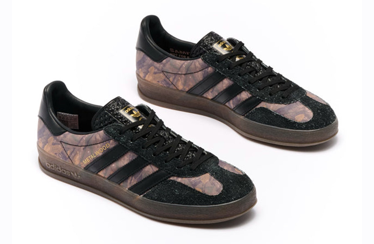 Metalwood Studio x adidas Gazelle Indoor "Real Leaf Camo"