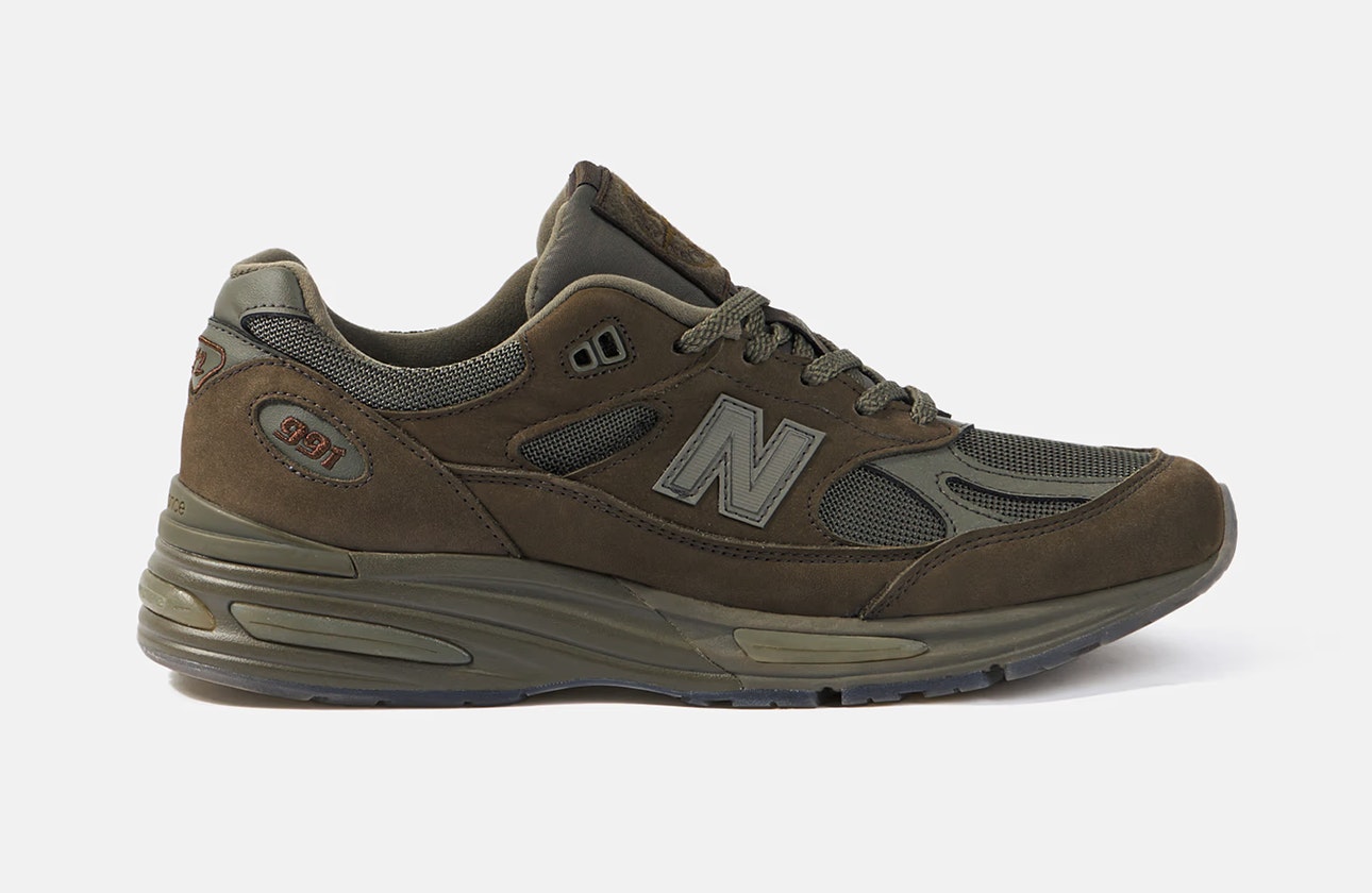 Stone Island x New Balance 991v2 "Ghost Pack" (Green)