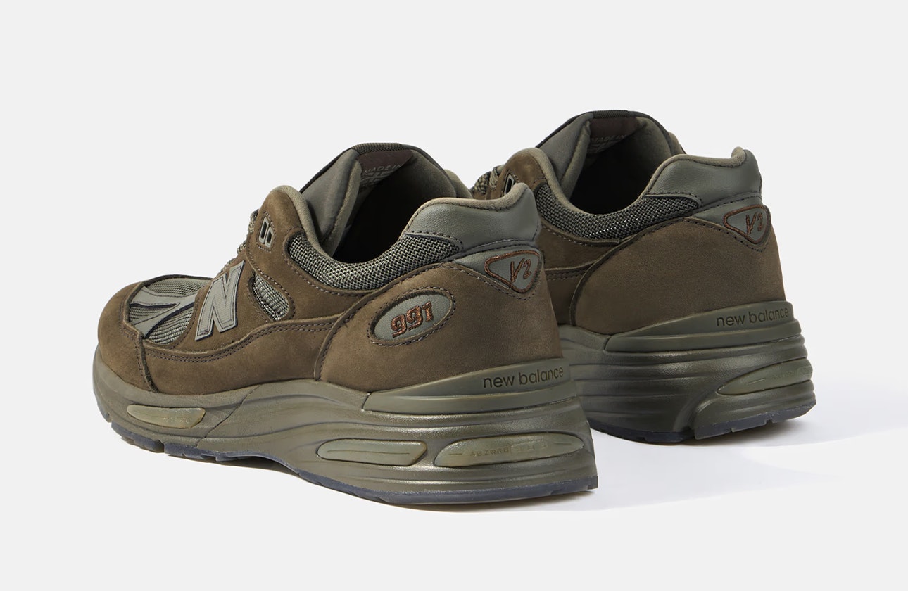 Stone Island x New Balance 991v2 "Ghost Pack" (Green)
