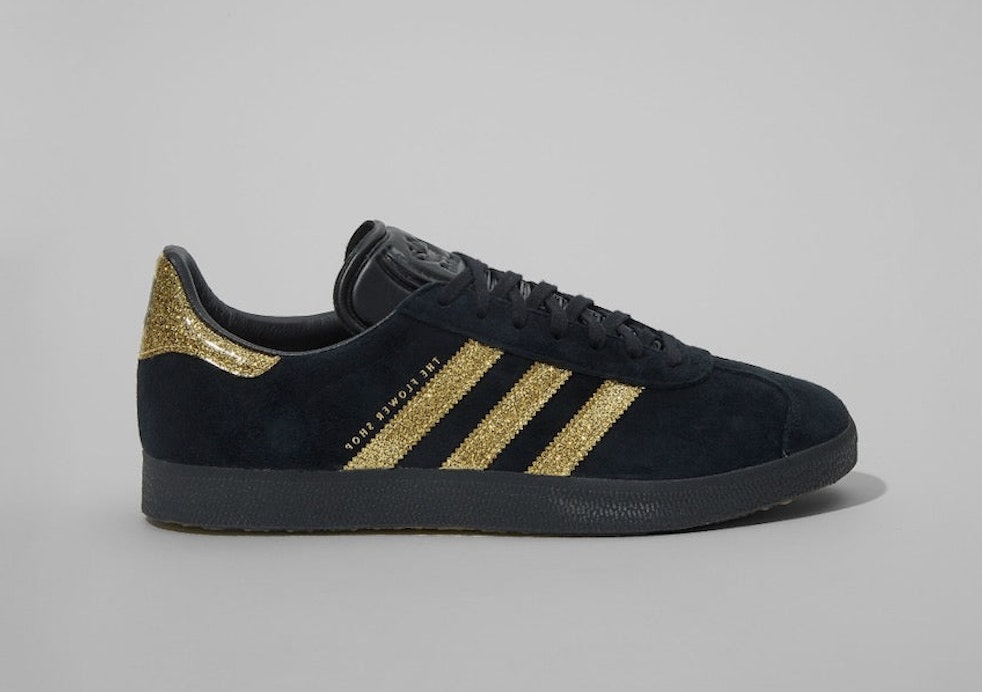 The Flower Shop NYC x adidas Gazelle "Black/Gold"