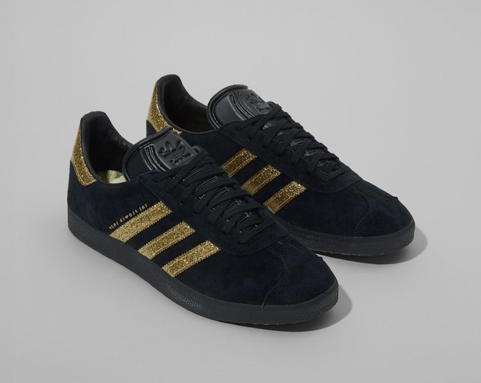 The Flower Shop NYC x adidas Gazelle "Black/Gold"