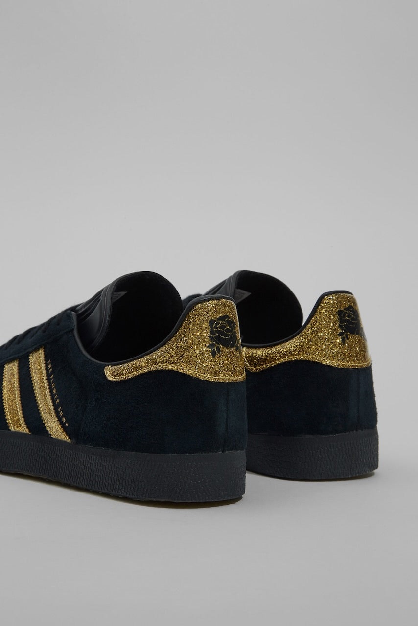 The Flower Shop NYC x adidas Gazelle "Black/Gold"