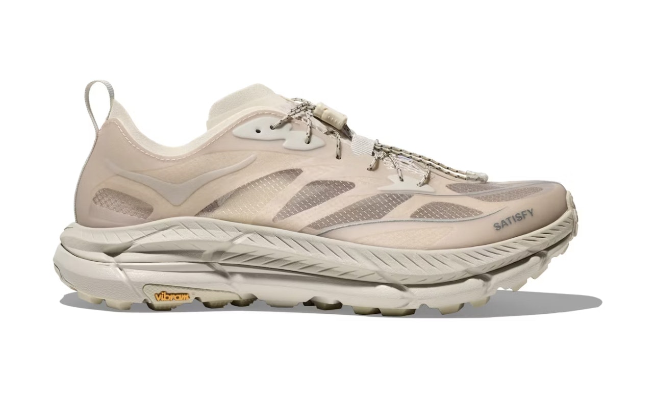 Satisfy x Hoka One One Mafate Speed 4 Lite "Bone"