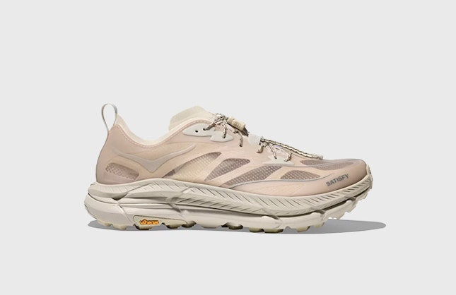 Satisfy x Hoka One One Mafate Speed 4 Lite "Bone"