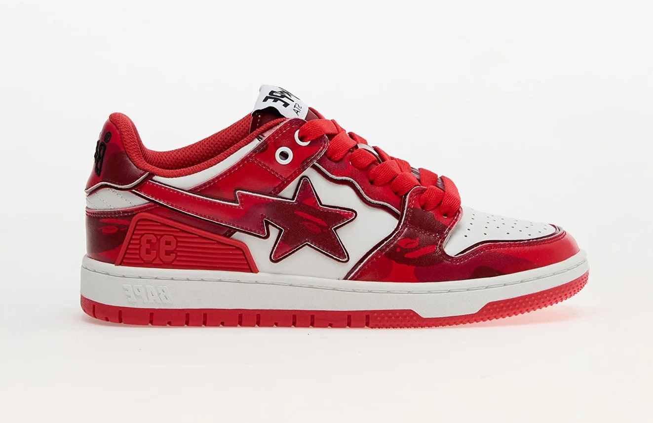 A Bathing Ape Bape SK8 Sta 1 M2 "Red"