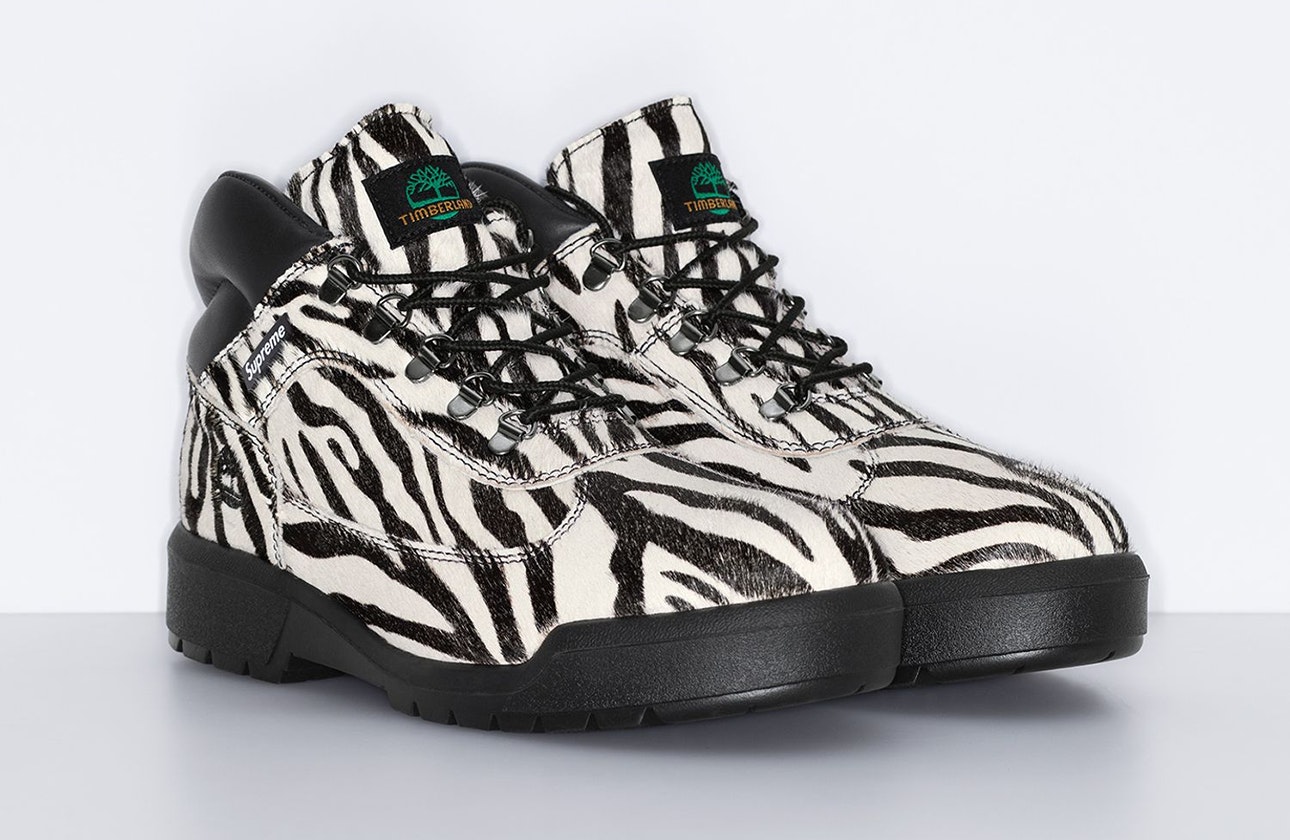 Supreme x Hysteric Glamour x Timberland Field Boot Gore-Tex "White Tiger"