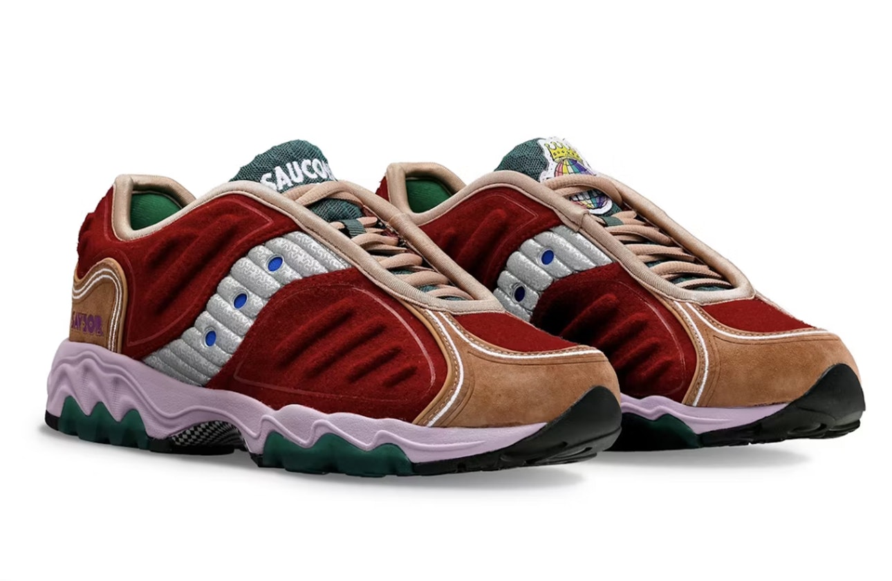 Jae Tips x Saucony Matrix "No Shoes In The House" (Burgundy)