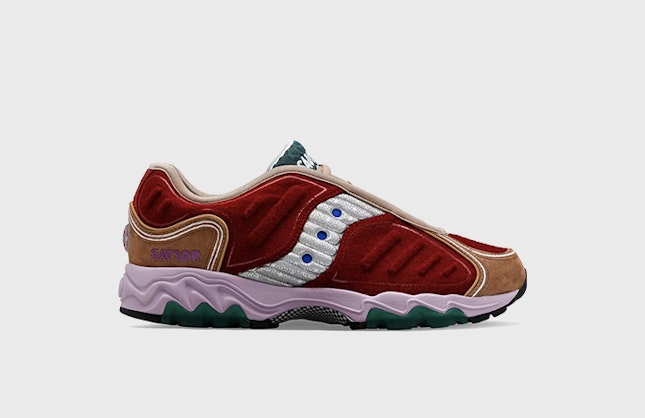 Jae Tips x Saucony Matrix "No Shoes In The House" (Burgundy)