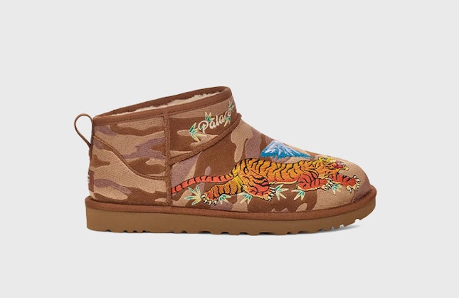 Palace x UGG Classic Ultra Mini Boot "Tiger" (Chestnut Camo)