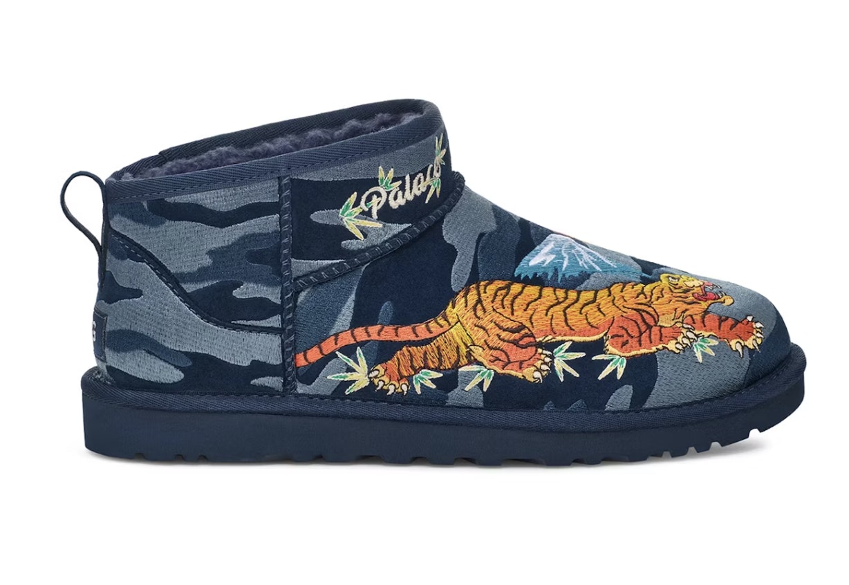 Palace x UGG Classic Ultra Mini Boot "Tiger" (Navy Camo)