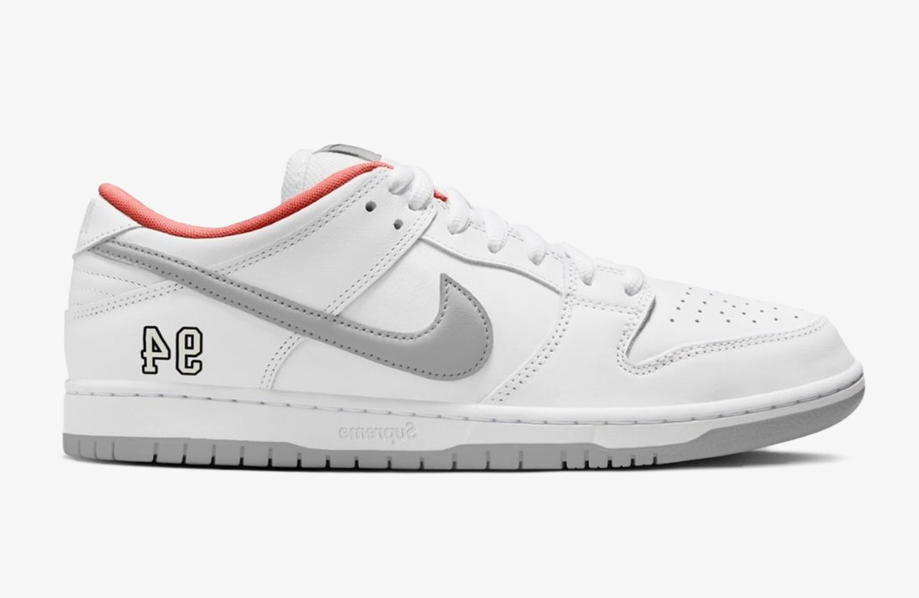 Supreme x Nike SB Dunk Low QS "White"
