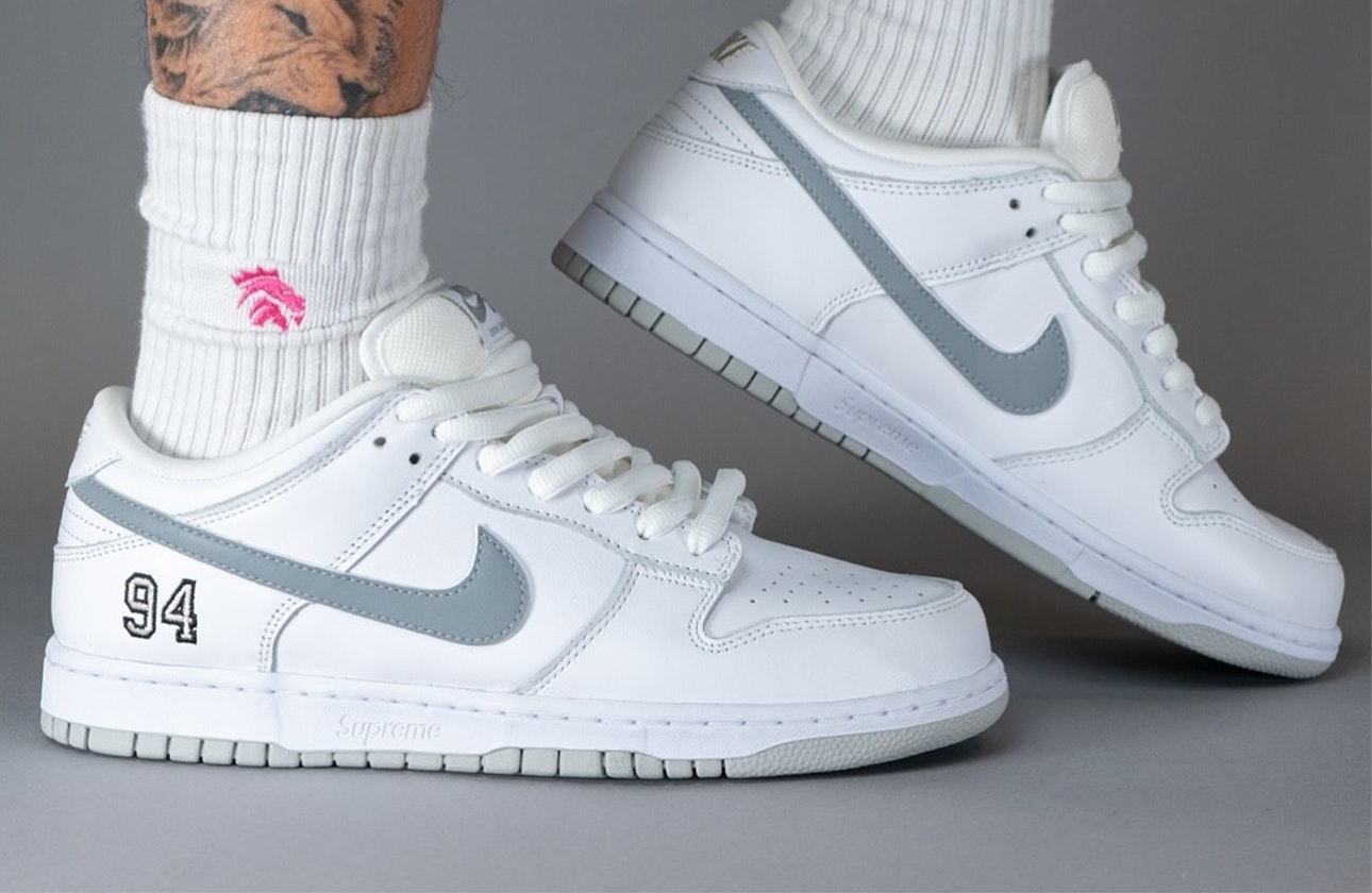 Supreme x Nike SB Dunk Low QS "White"