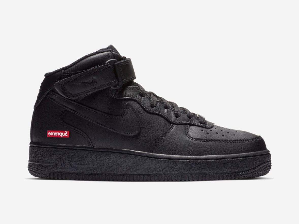 Supreme x Nike Air Force 1 Mid "Black"