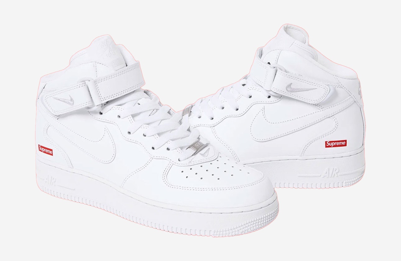 Supreme x Nike Air Force 1 Mid "White"