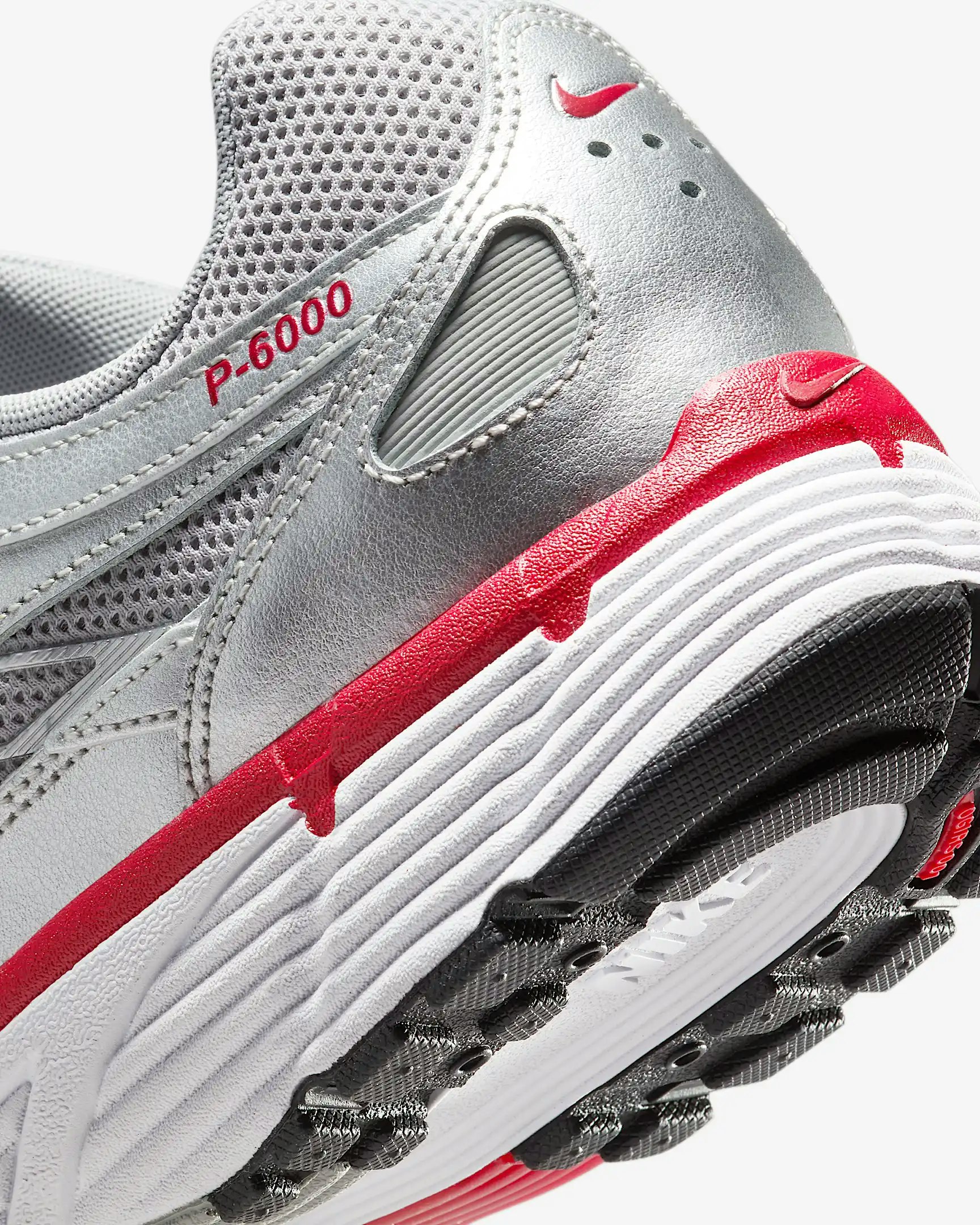 Nike P-6000 "Flat Silver Gym Red"