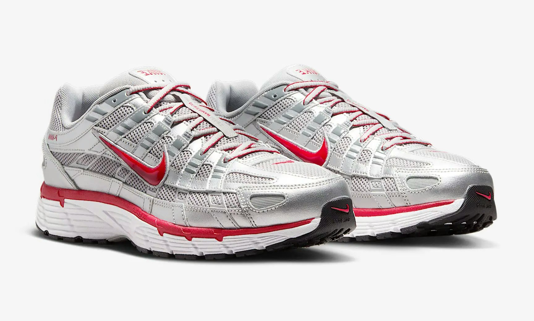 Nike P-6000 "Flat Silver Gym Red"