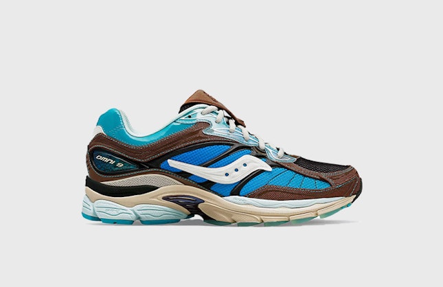 Footpatrol x Saucony ProGrid Omni 9 "Blue/Brown"