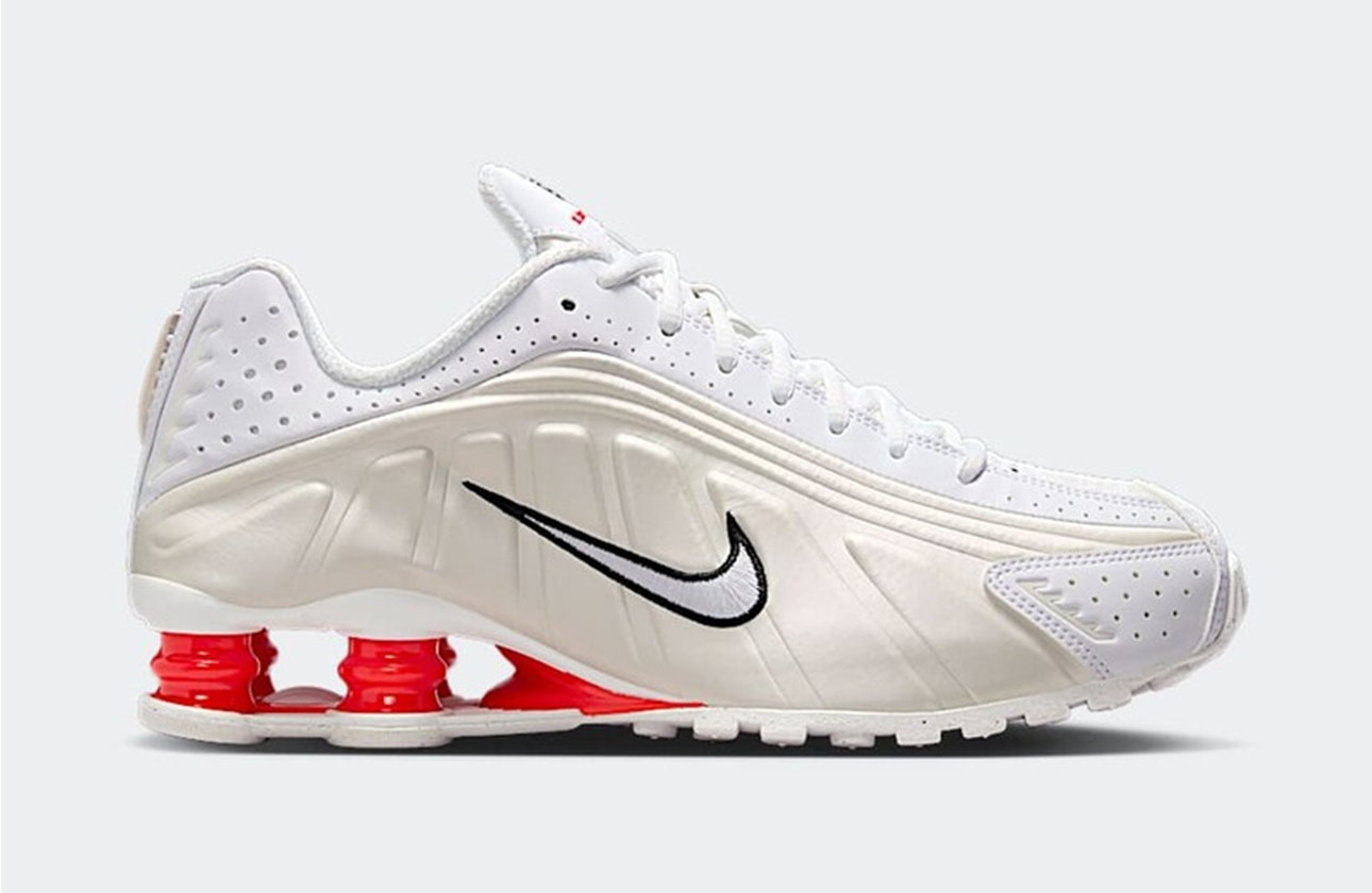 Nike Shox R4 "White/Picante Red"