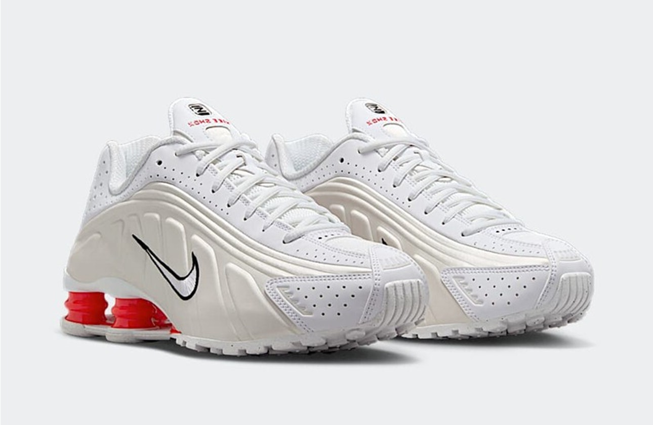 Nike Shox R4 "White/Picante Red"