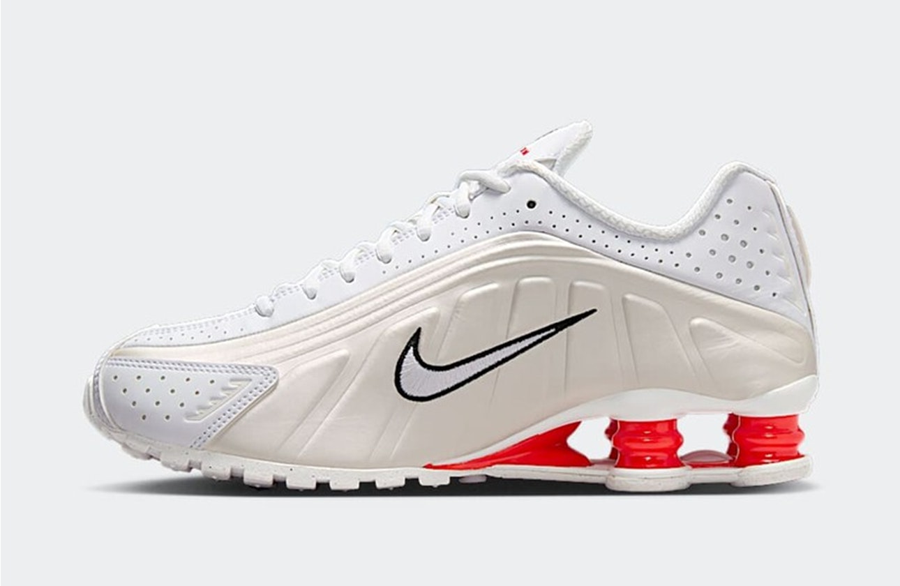 Nike Shox R4 "White/Picante Red"