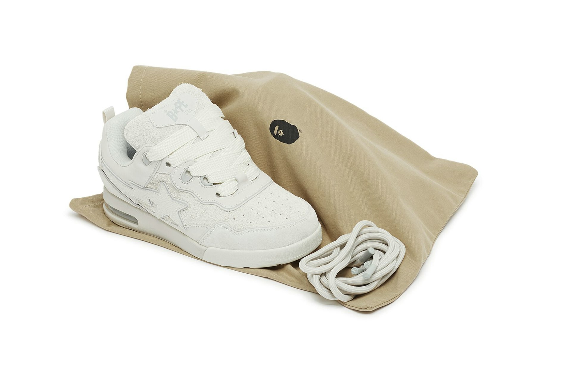 A Bathing Ape Bape Flip Sta M2 "Suede White"