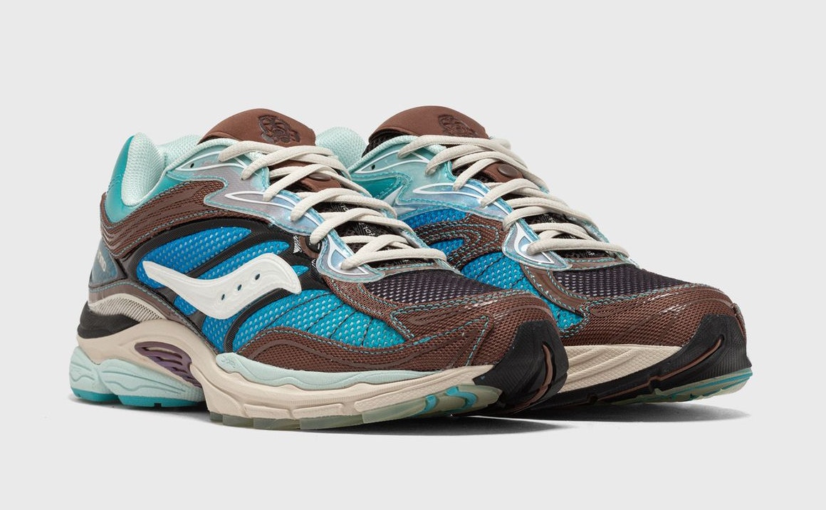 Footpatrol x Saucony ProGrid Omni 9 "Blue/Brown"