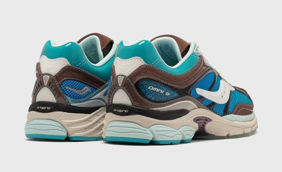 Footpatrol x Saucony ProGrid Omni 9 "Blue/Brown"