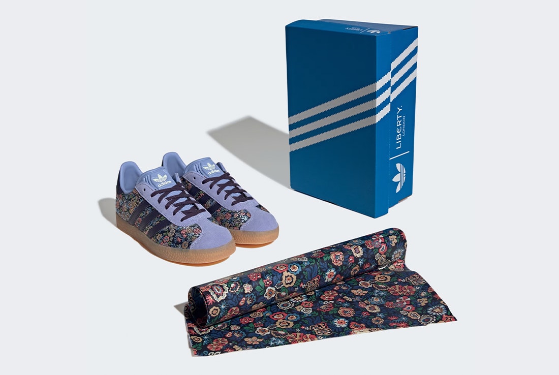 Liberty London x adidas Gazelle Kids "Purple Flower"
