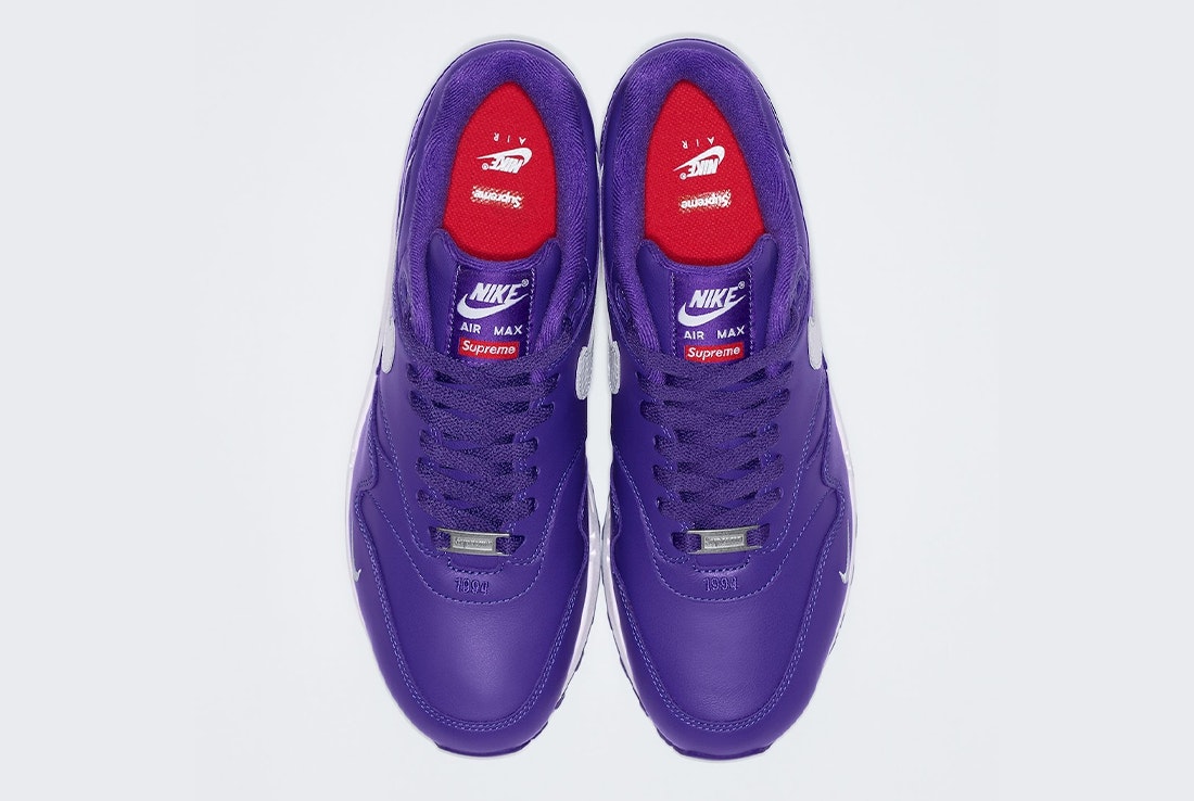 Supreme x Nike Air Max 1 "Varsity Purple"