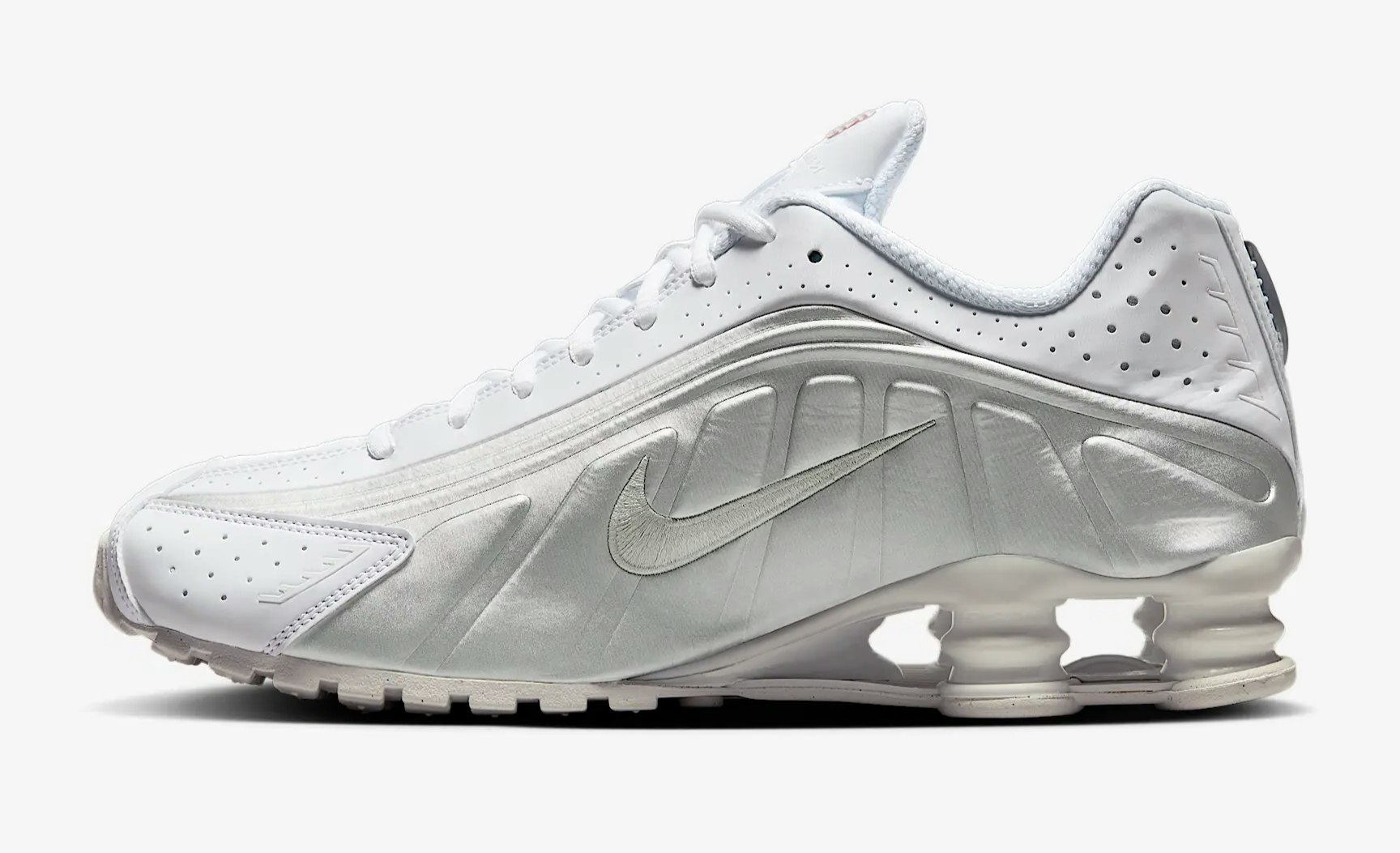 Nike Shox R4 "White Metallic Silver"