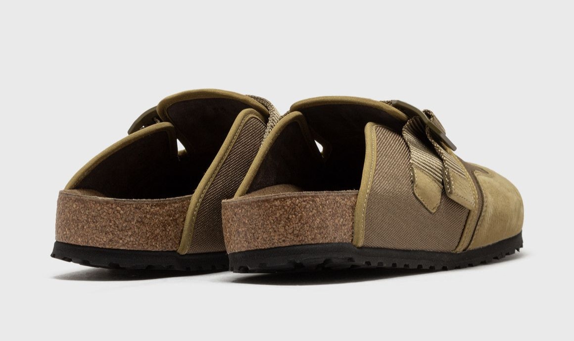 Birkenstock Boston Mixed Leather "Pine Green"
