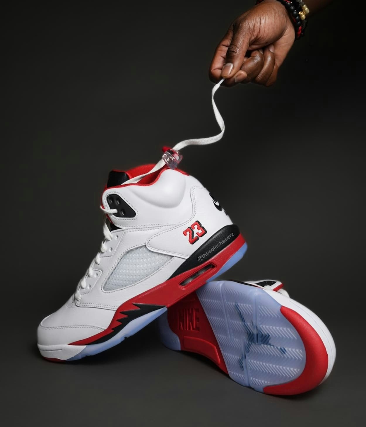 Air Jordan 5 Fire Red “Black Tongue”