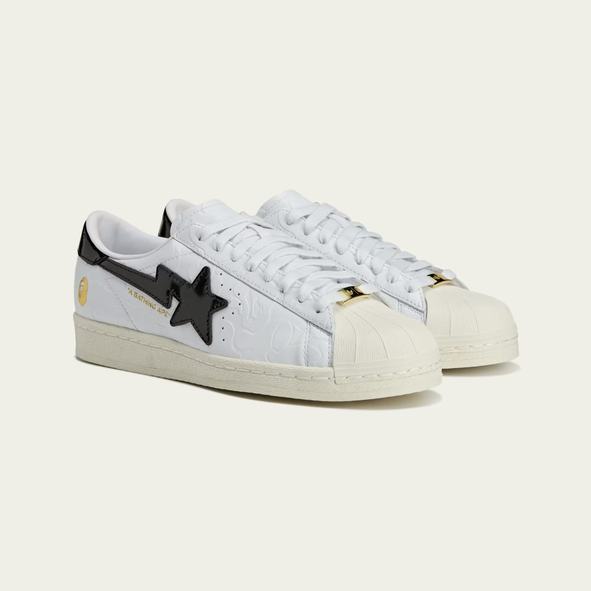 BAPE x adidas Superstar Vintage "Bape White Black"