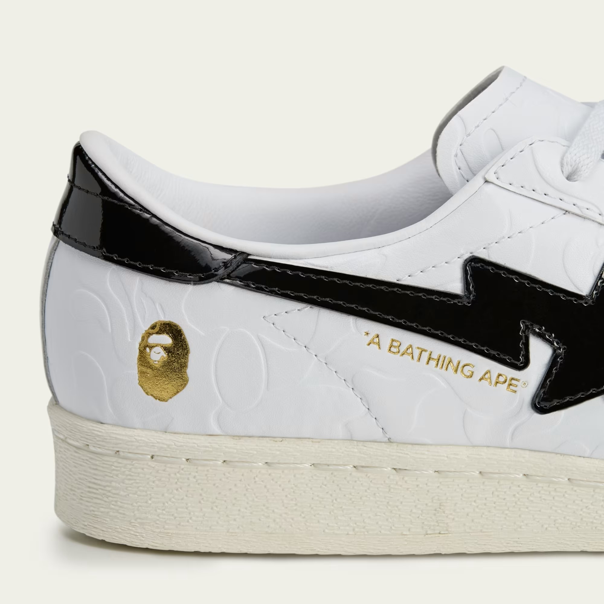 BAPE x adidas Superstar Vintage "Bape White Black"
