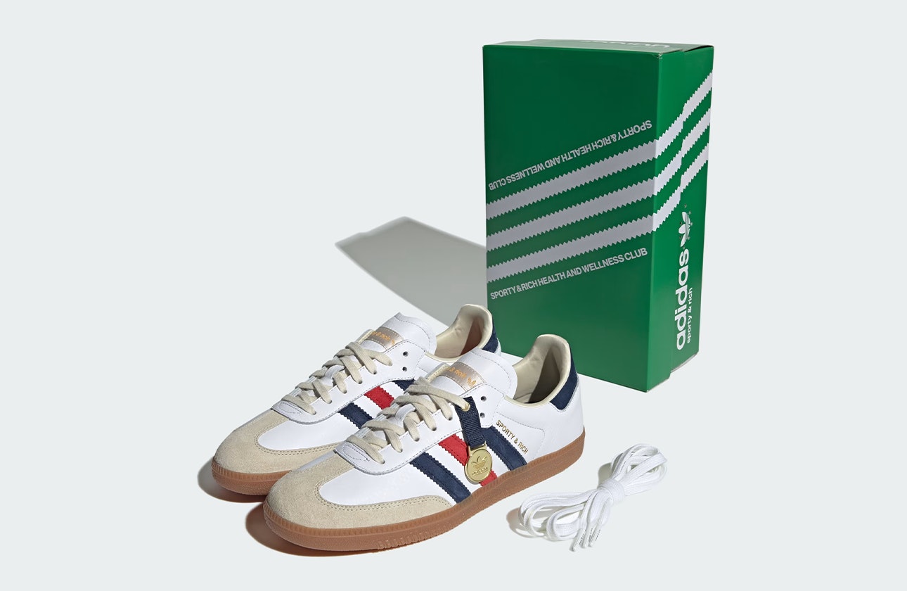 Sporty & Rich x adidas Samba OG "Olympic White"