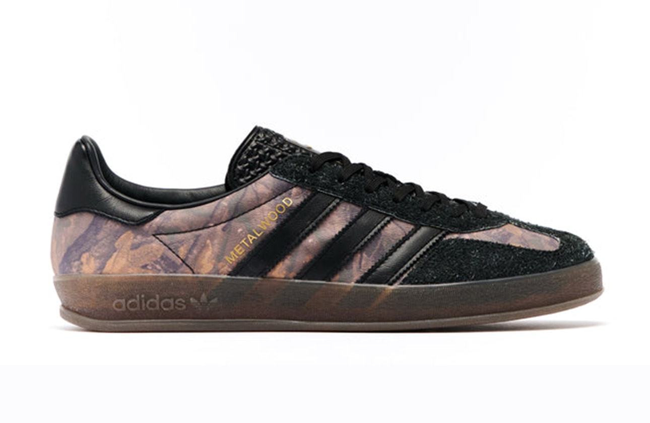 Metalwood Studio x adidas Gazelle Indoor "Real Leaf Camo"