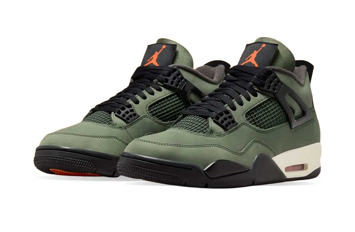 Undefeated x Nike Air Jordan 4 Olive Aura