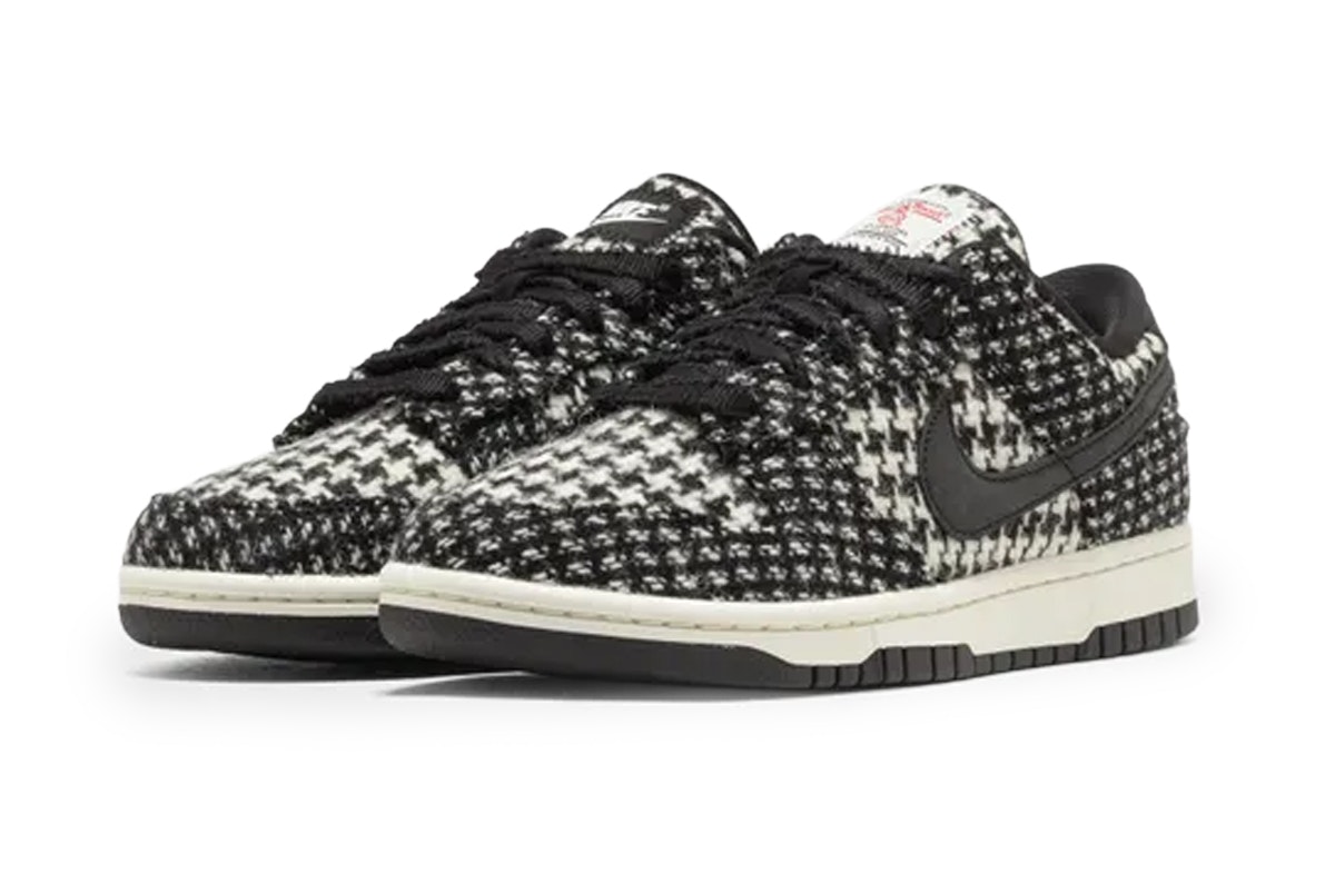 Harris Tweed x Nike Dunk Low Black White
