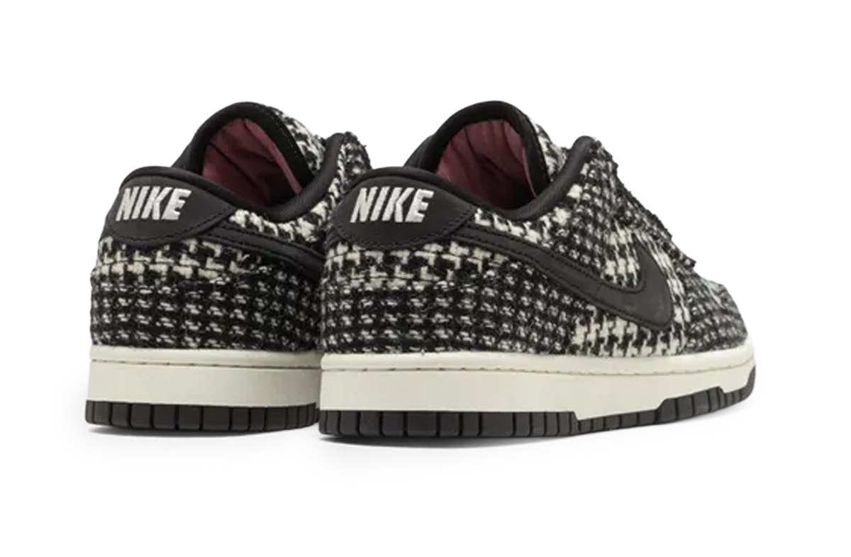 Harris Tweed x Nike Dunk Low Black White