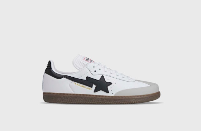 BAPE x adidas Samba White Black Gum BAPE x adidas Samba White Black Gum
