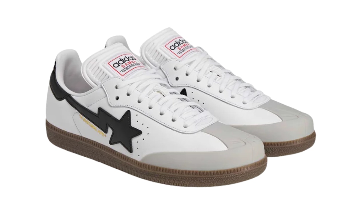 BAPE x adidas Samba White Black Gum